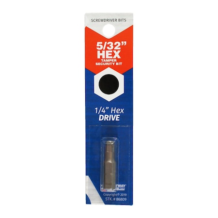 Best Way Tools Best Way Tools Hex 5/32 in. X 1 in. L Screwdriver Bit Carbon Steel 1 pc 86809